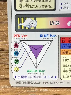 Pokemon Carddass Card Dewgong File No.87 Bandai Pocket Monsters 1997 Japan - Image 17