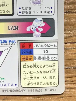 Pokemon Carddass Card Dewgong File No.87 Bandai Pocket Monsters 1997 Japan - Image 18