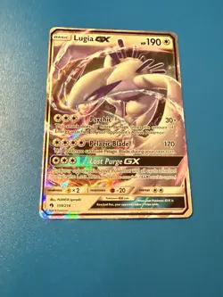 Pokemon SM Lost Thunder #159/214 Lugia GX Ultra Rare Holo Card - Image 1