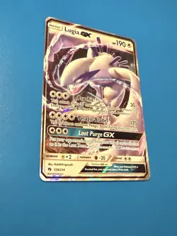 Pokemon SM Lost Thunder #159/214 Lugia GX Ultra Rare Holo Card - Image 2