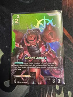 Gundam Card Game English Char’s Zaku II ST03-006 LR+ Alt Art - Image 1