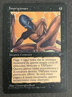 MTG Imprison Legend Regular Rare Banned Italian Card Christopher Rush 1994 NM - Image 1