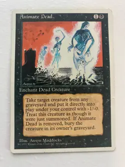 Animate Dead MTG Core Set 4th Edition Regular Magic the Gathering MTG Card - Image 1
