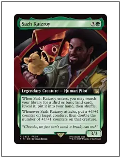 1x Sazh Katzroy, Extended Art, Final Fantasy, Magic MTG NM - Image 1