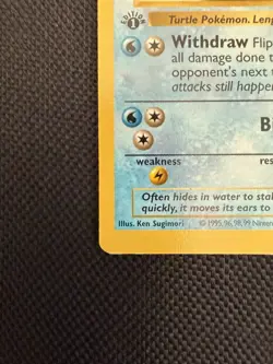 Pokemon Wartortle 42/102 1st Edition Shadowless Base Set Card Unplayed NM LOOK! - Image 2