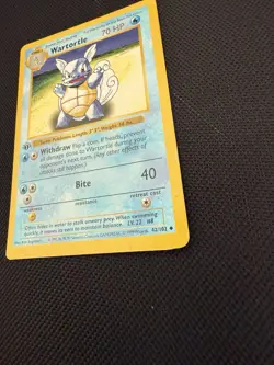 Pokemon Wartortle 42/102 1st Edition Shadowless Base Set Card Unplayed NM LOOK! - Image 7