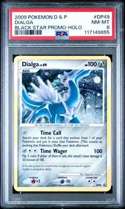2009 Pokemon Dialga Holo Diamond & Pearl Black Star Promo #DP49 - PSA 8 ðŸ’Ž - Image 1