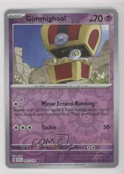 Gimmighoul Reverse Foil Pokemon SV08: Surging Sparks #097 2m6 - Image 1