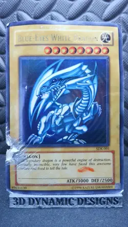 | Yugioh Blue-Eyes White Dragon SDK-001 Ultra Rare Starter Deck Kaiba  DMG ðŸ”¥ | - Image 1