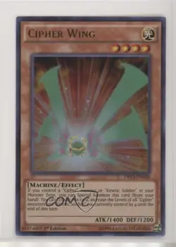 Cipher Wing 1st Ed. YuGiOh Dragons of Legend Unleashed #DRL3-EN028 1k3 - Image 1