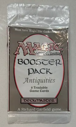 Magic The Gathering MTG EMPTY ANTIQUITIES BOOSTER PACK WRAPPER No Cards - Image 3
