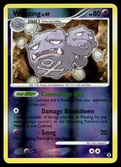 Weezing 87/111 Pokemon Card Rising Rivals Common 80 HP Rev Holo NM IG - Image 1