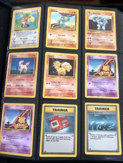 Rare Vintage Pokemon Base Set TCG Card Lot 9 Cards - Image 1