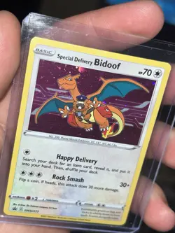 Pokémon TCG Special Delivery Bidoof Sword & Shield SWSH177 Holo Promo Card - Image 4