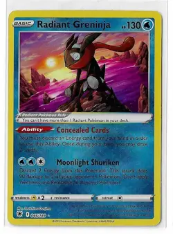Radiant Greninja - 046/189 - Pokemon Astral Radiance Radiant Rare Card NM - Image 1