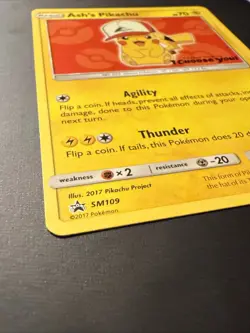 Ash's Pikachu SM109 - Sun & Moon Pokemon The Movie Promo Card - (Mint+) - TCG - Image 2