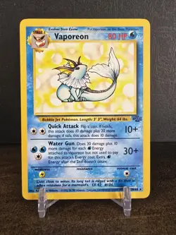 Vaporeon 28/64 Jungle Unlimited *Rare* Pokemon Card TCG Non Holo LP Vintage - Image 1