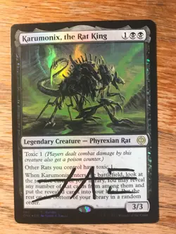 Magic the Gathering MTG foil Karumonix, the Rat King Promo signed NM - Image 4