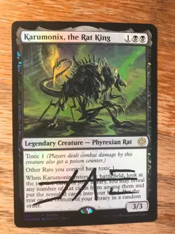 Magic the Gathering MTG foil Karumonix, the Rat King Promo signed NM - Image 5