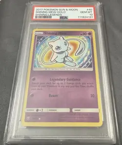 PokÃ©mon TCG Shining Mew Shining Legends Holo Card 40/73 PSA 10 - Image 1