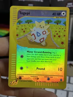 Togepi 114/147 Aquapolis 2002 Reverse Holo Pokemon Card TCG - Image 3