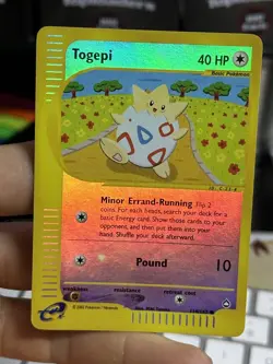 Togepi 114/147 Aquapolis 2002 Reverse Holo Pokemon Card TCG - Image 4
