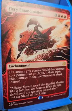 MTG Fiery Emancipation - Wilds of Eldraine R 0042 - MiNT Pack Fresh - Image 2