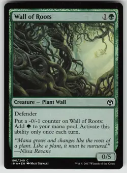 Wall of Roots Foil C Iconic Masters 190 MTG - Image 1