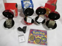 Pokemon Cards 23K Gold Plated 4 Mixed Lot red & blue used + sealed PokÃ©mon Coins - Image 4