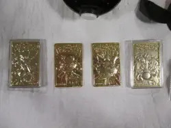 Pokemon Cards 23K Gold Plated 4 Mixed Lot red & blue used + sealed PokÃ©mon Coins - Image 8