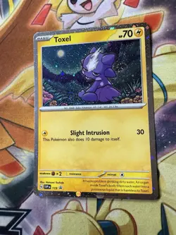 SWIRL Toxel SVP 119 Black Star Promo Cosmo Holo Pokemon Card Mint - Image 1