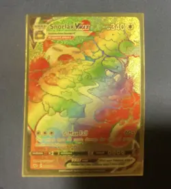 Pokemon Sword & Shield Base Set SNORLAX VMAX Rainbow Secret Rare Full Art #206 - Image 1