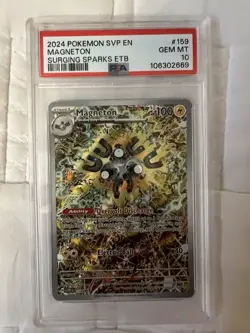 2024 POKEMON SVP EN-SV BLACK STAR PROMO #159 MAGNETON PSA 10 - Image 1