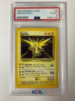 *PSA 6* Zapdos Holo #16/102 1999 Pokemon Base Set (English) - Image 1
