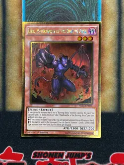 Yugioh Libic, Malebranche Of The Burning Abyss PGL3-EN050 Gold Rare 1st Ed LP - Image 1