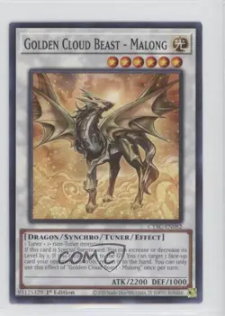 Golden Cloud Beast - Malong 1st Ed. YuGiOh Cyberstorm Access #CYAC-EN082 07rd - Image 1