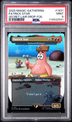 2025 MAGIC: THE GATHERING SECRET LAIR DROP FOIL #1931 PATRICK STAR PSA 9 - Image 1