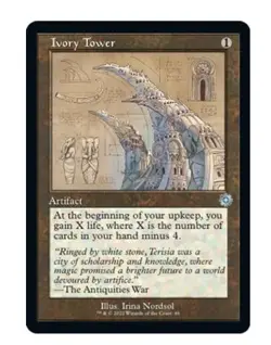 x4 Ivory Tower (Schematic) The Brothers' War MTG - Image 1