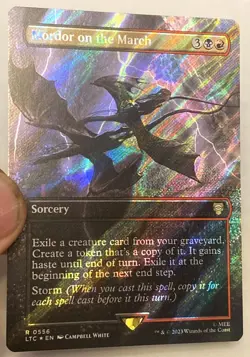 Mordor on the March 0556 Borderless Surge Foil Lord Of The Rings MTG UNPLAYED - Image 1