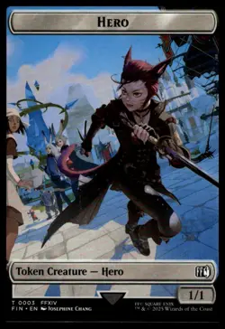 FINAL FANTASY #3 // 23 Hero (0003) // Treasure (0023) Double-Sided Token - Image 3