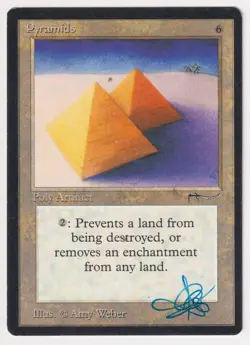 Blue Signed Pyramids MP Arabian Nights Artist Amy Weber MTG Magic Reserved List! - Image 4