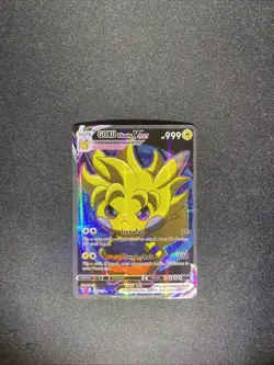 Mint Pokemon Pikachu Cosplay Goku DIY Kawaii Holo Card - Image 1