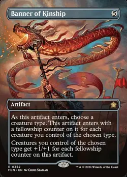 1 x Banner of Kinship - Borderless - Foundations - NM-Mint - MTG - Image 2