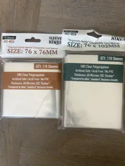 Harry Potter Hogwarts Battle Square and Large Card Sleeves Lot Of 7 2 Half Full - Image 3