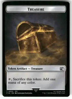 Hero (0006) | Treasure (0023) Double-Sided Token - Foil - MTG: Final Fantasy NM+ - Image 2