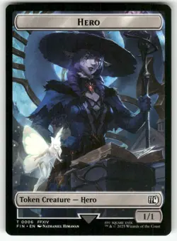 Hero (0006) | Treasure (0023) Double-Sided Token - Foil - MTG: Final Fantasy NM+ - Image 3