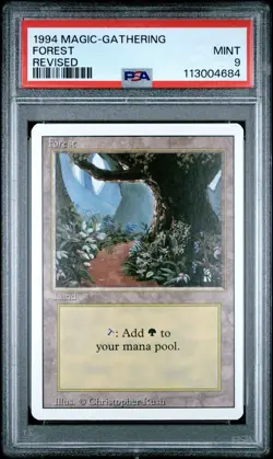 1994 MAGIC: THE GATHERING REVISED FOREST PSA 9 - Image 1
