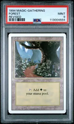 1994 MAGIC: THE GATHERING REVISED FOREST PSA 9 - Image 3