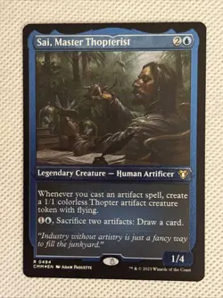 MTG [Sai, Master Thopterist] Foil Etched Commander Masters #494 Rare NM/Unplayed - Image 1
