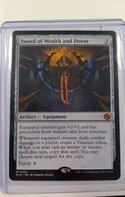 Sword of Wealth and Power MTG OTJ The Big Score Regular NM - Image 1